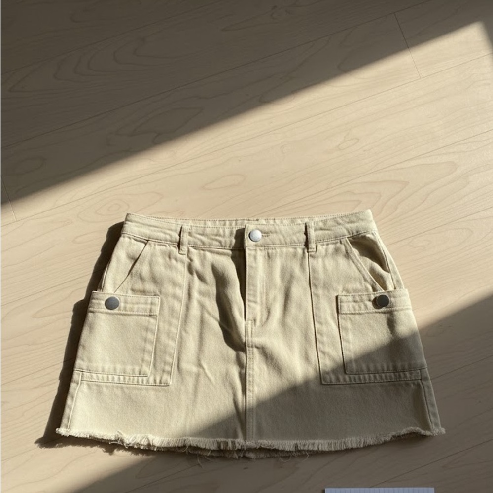 Very J Tan Mini Skirt